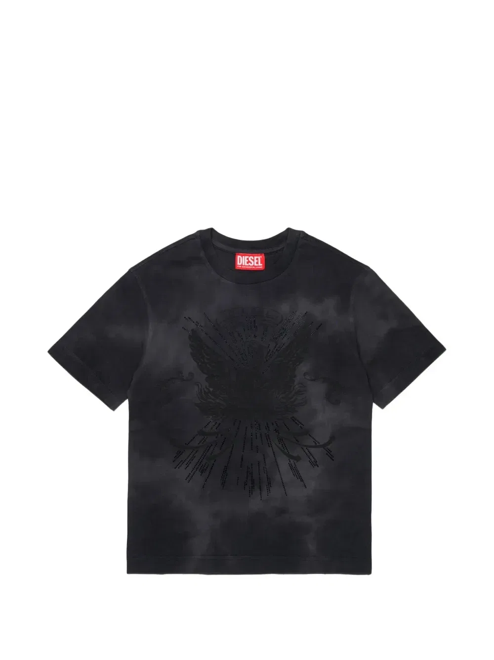 Футболка с графичным принтом Diesel Kids, серый