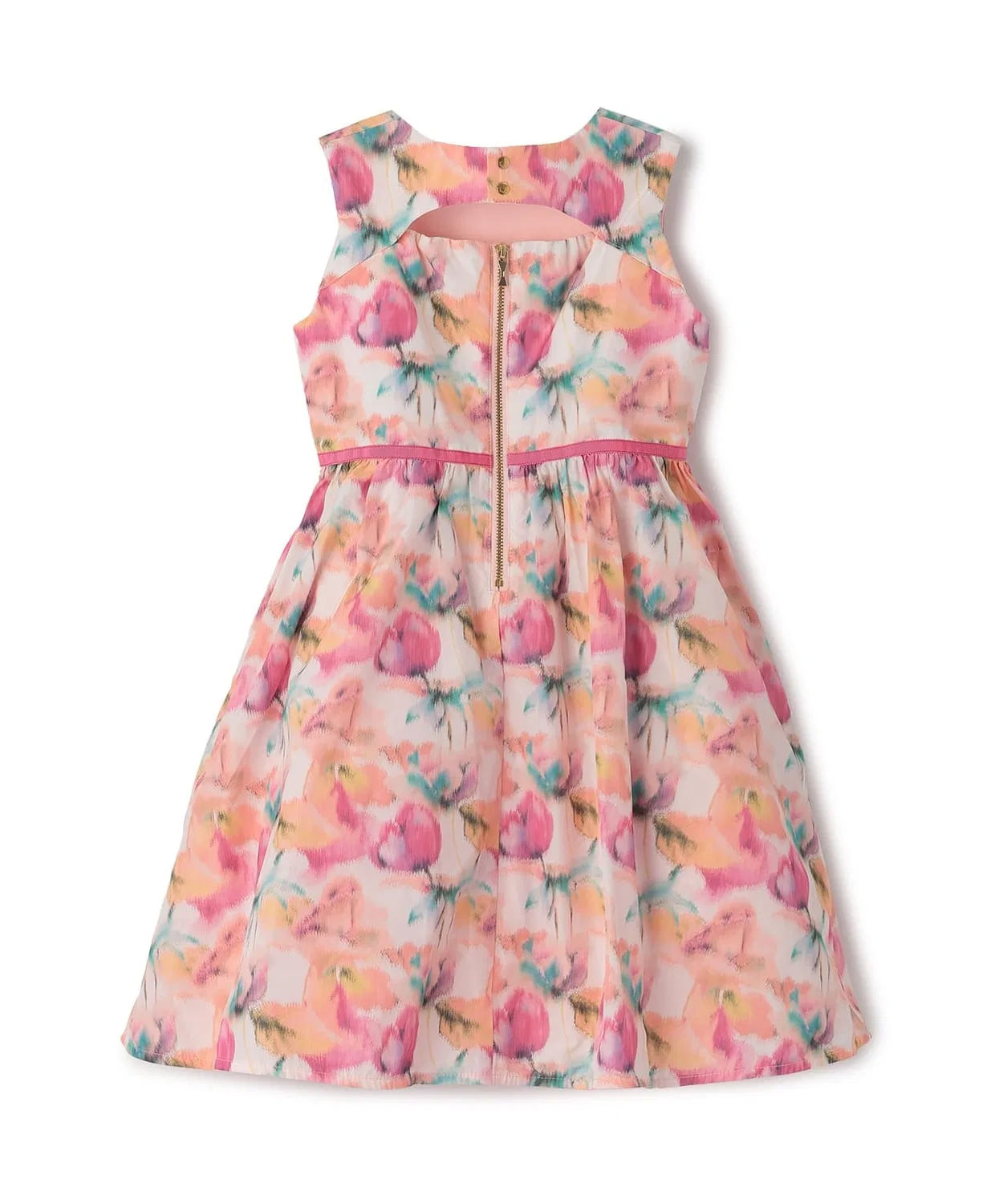 Детское платье-рубашка с цветочным принтом, с брошью, kate spade new york kids, Colorful — фото 2