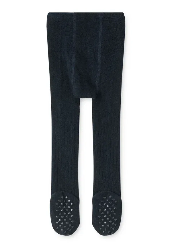 Комплект из 3 колготок с антискольжением, хлопок, Tinyone, Navy Blue, темно-синий — фото 3