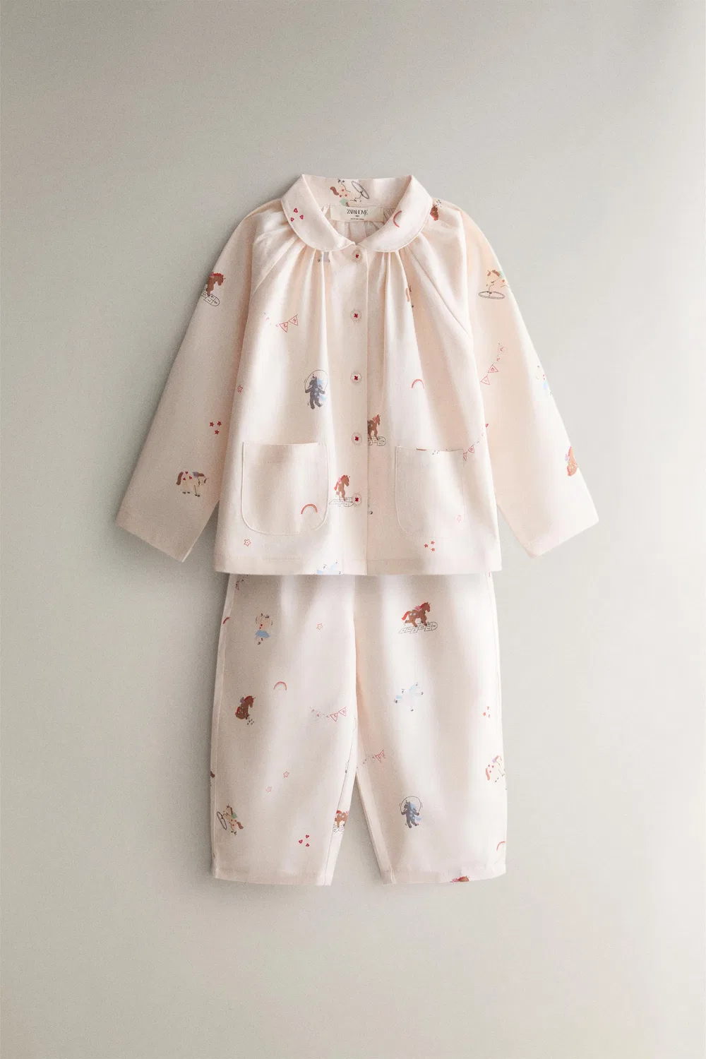 Детская фланелевая пижама с единорогом ZARA, Pink