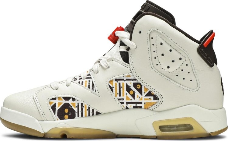 Кроссовки Air Jordan 6 GS Retro Quai 54 - Sail Gum, загар — фото 3