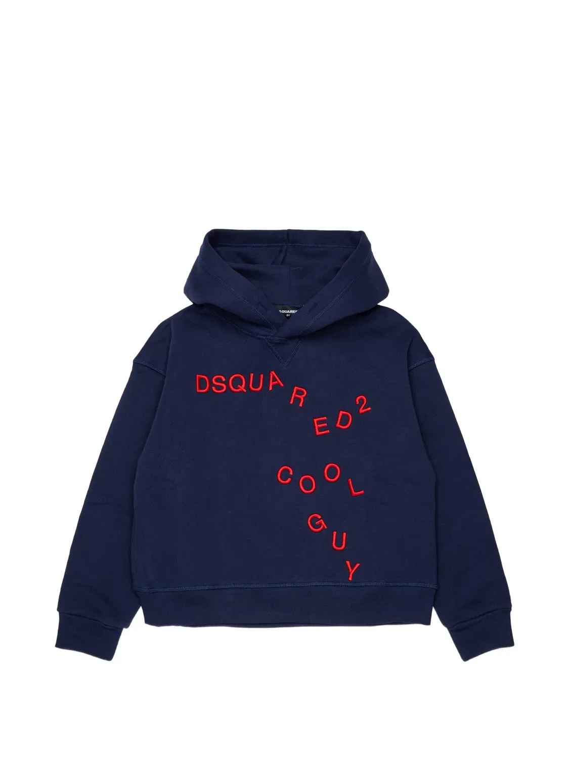 Худи синее с вышитым логотипом DSQUARED2, синий