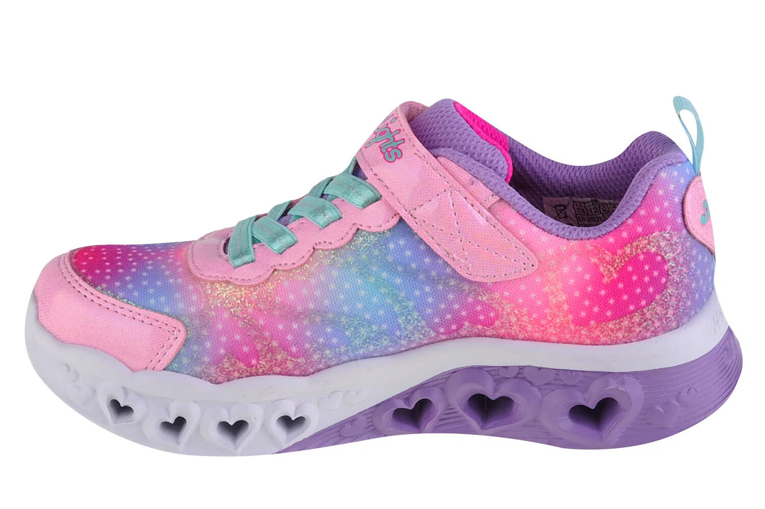Детские кроссовки для девочек Flutter Heart Lights Skechers, Rosa — фото 2