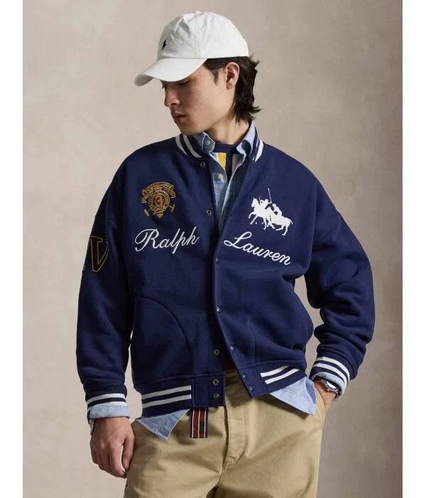 Мужской бомбер с расслабленной посадкой Polo Ralph Lauren, Blu Marino