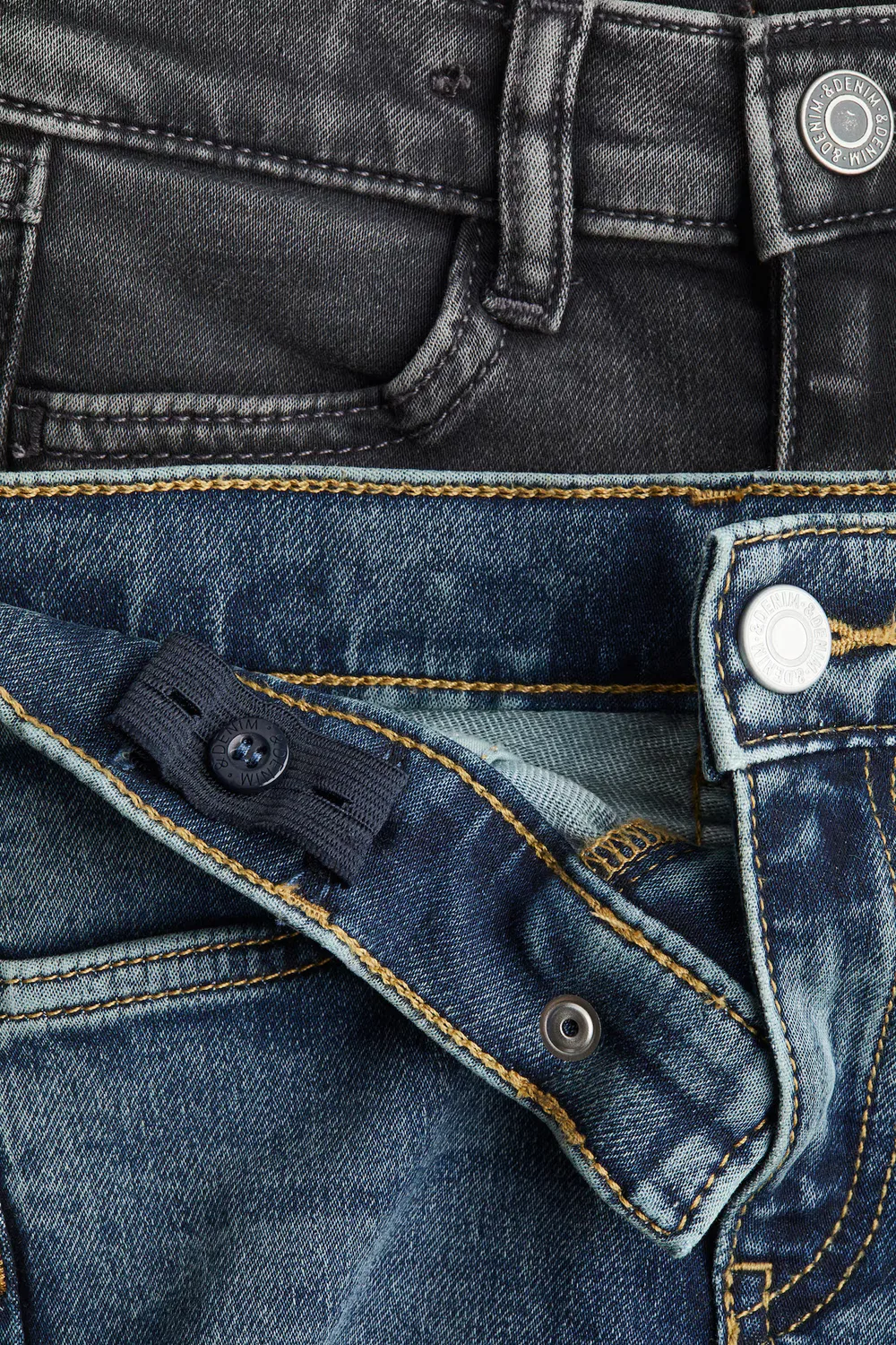 Комплект из 2 джинсов зауженного кроя H&M, Denimgrau/Denimblau — фото 3