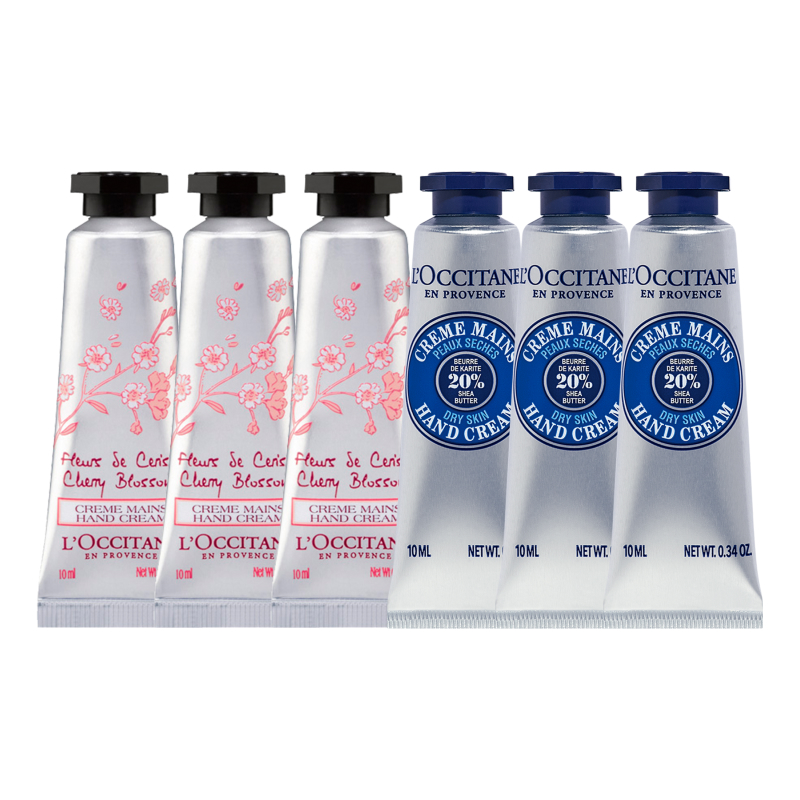 Классический аромат набор пробников питательного крема для рук LOCCITANE, [Star Hand Cream] Lactulose 30ml + Cherry Blossom 30ml