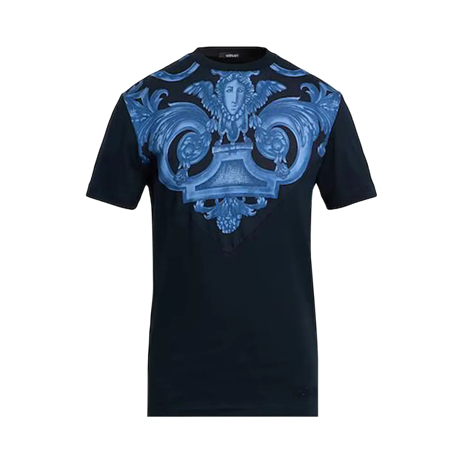 Хлопковая футболка Versace, синий