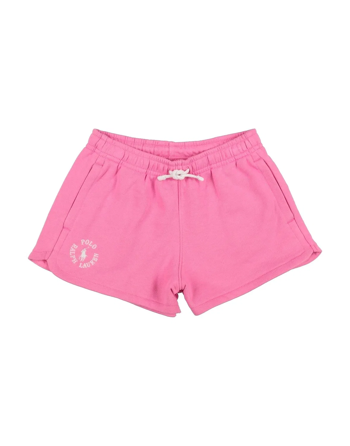 Детские шорты для девочек с вышитым логотипом Big Pony Logo French Terry Short Polo Ralph Lauren, ярко-розовый
