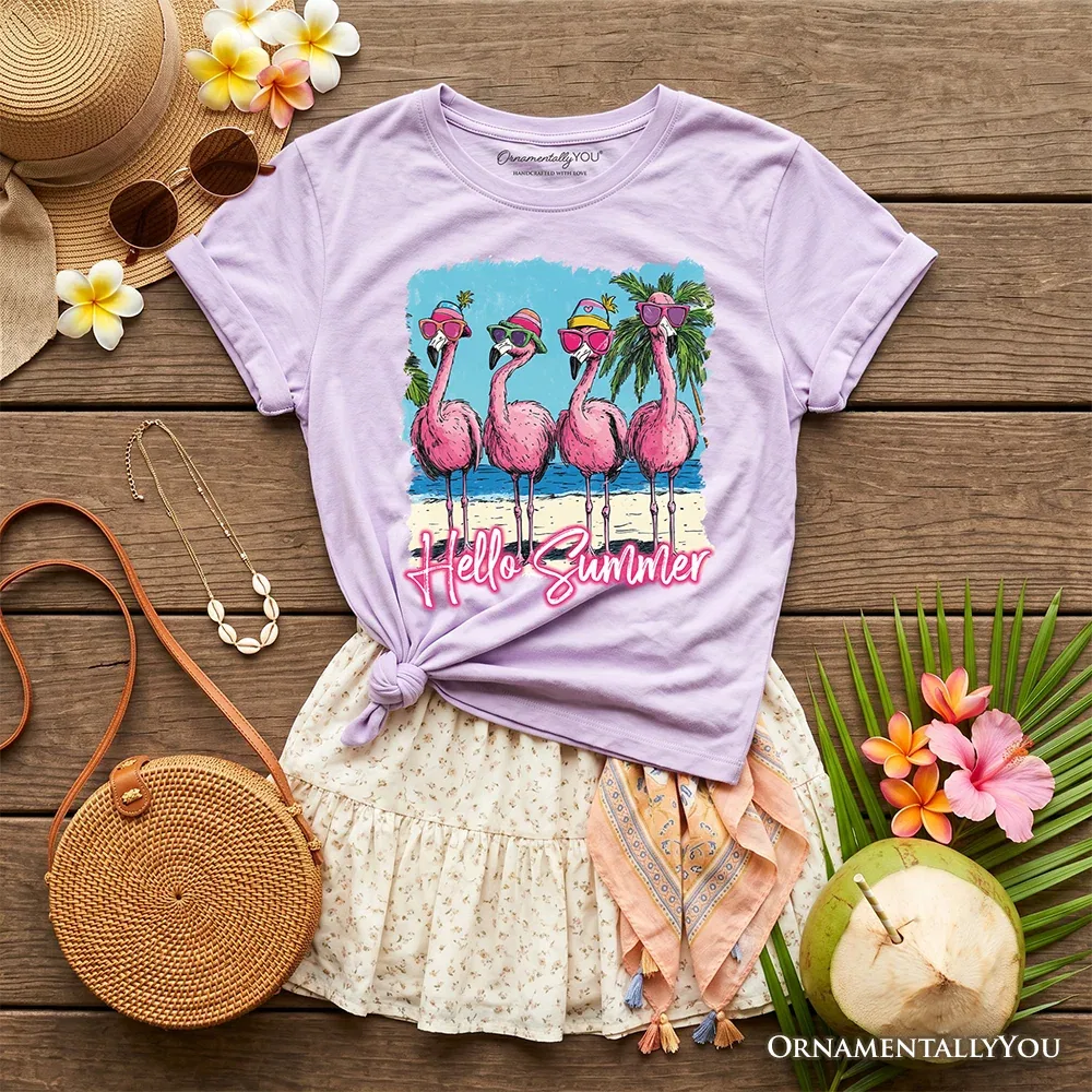 Детская футболка для мальчиков с принтом Youth Flamingo Summer Vacation OrnamentallyYou, Violet