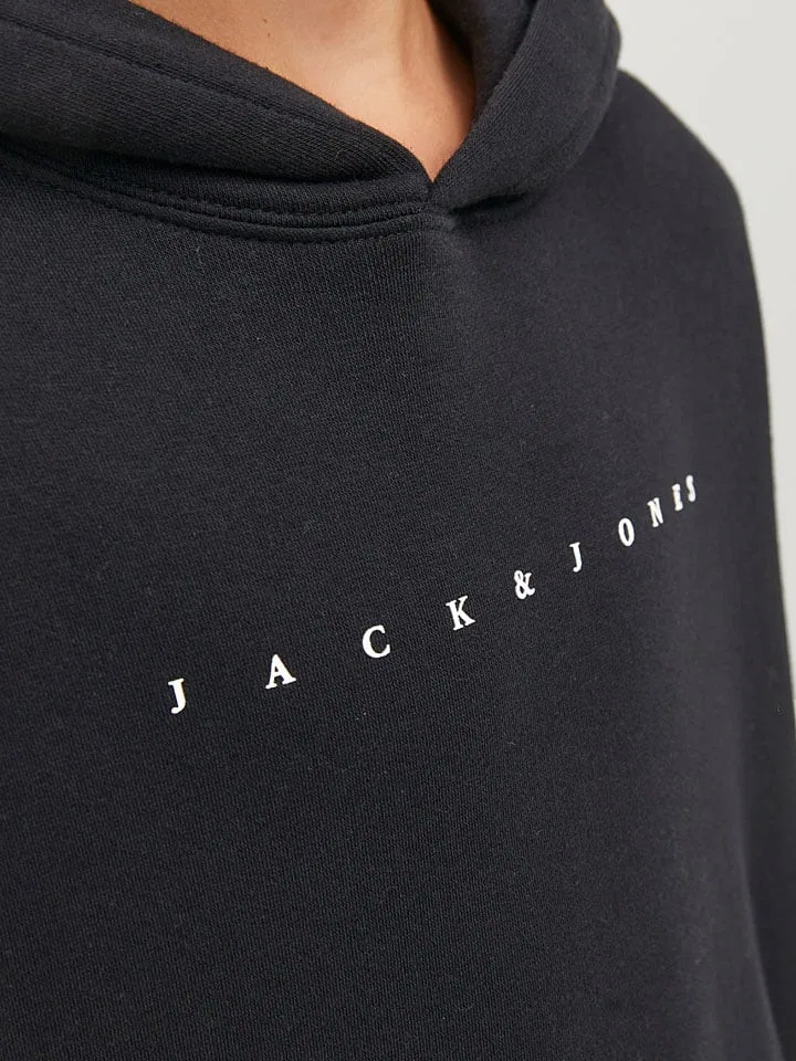 Худи с принтом Star Jack & Jones Junior, черный — фото 2
