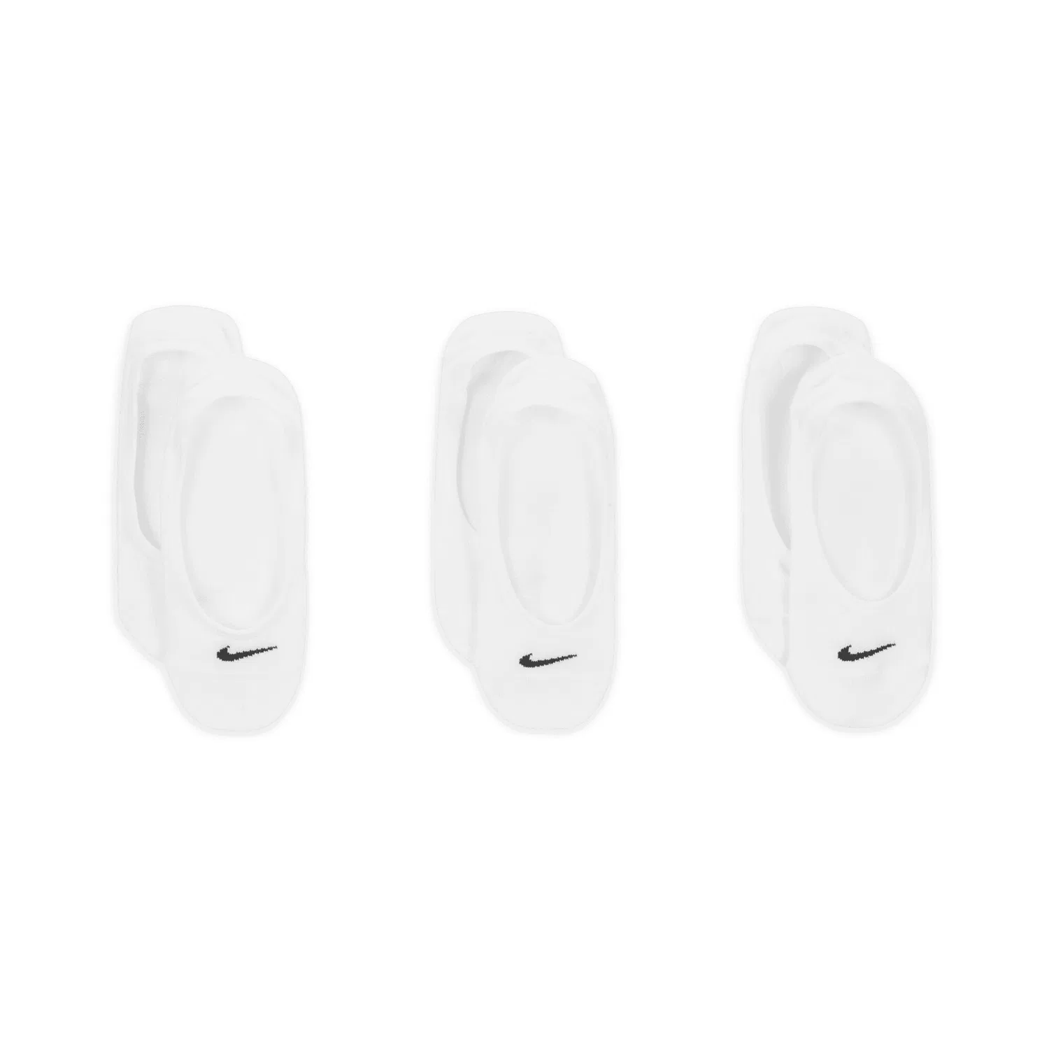 Женские легкие носки-следы с сетчатыми вставками Nike, White/Black — фото 4