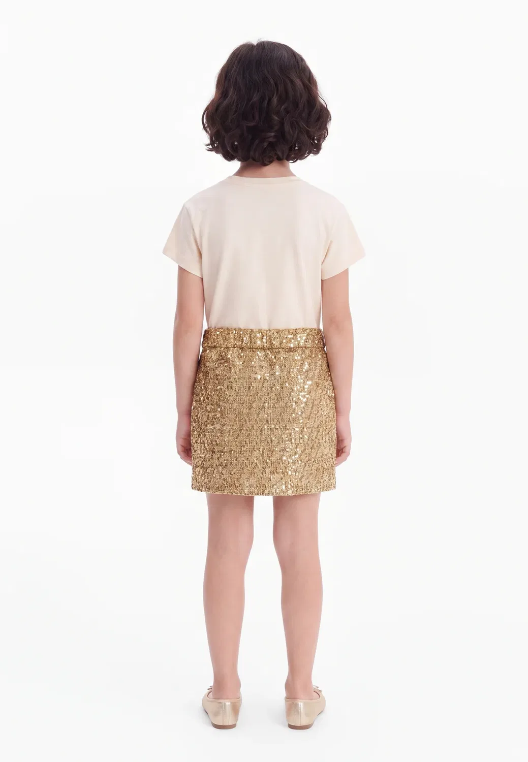 Платье с короткими рукавами - коктейльное/вечернее платье Michael Kors Kids, Gold-Coloured — фото 2