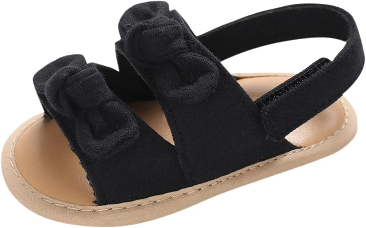 Детские туфли для девочек с бантом, модель Slip Bowknot Prewalker, Black