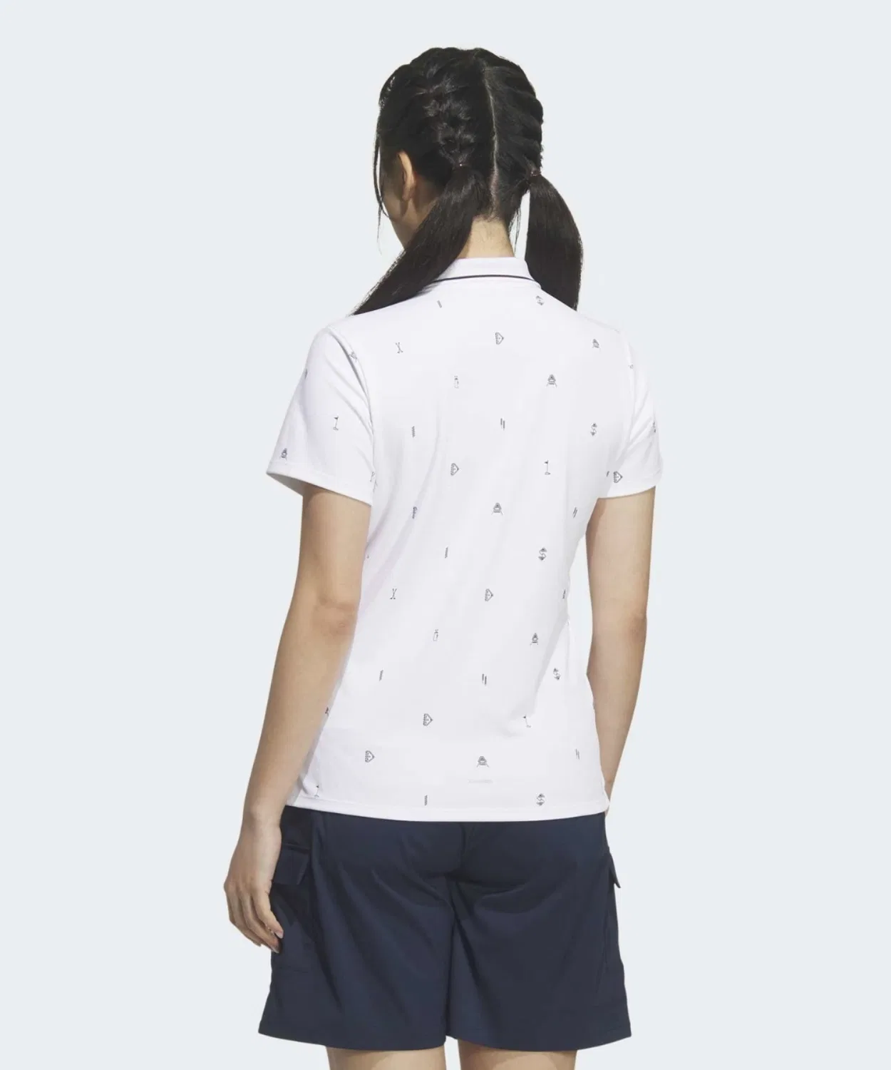 Женская polo-рубашка с коротким рукавом Climacool Monogram Adidas, Белый — фото 2