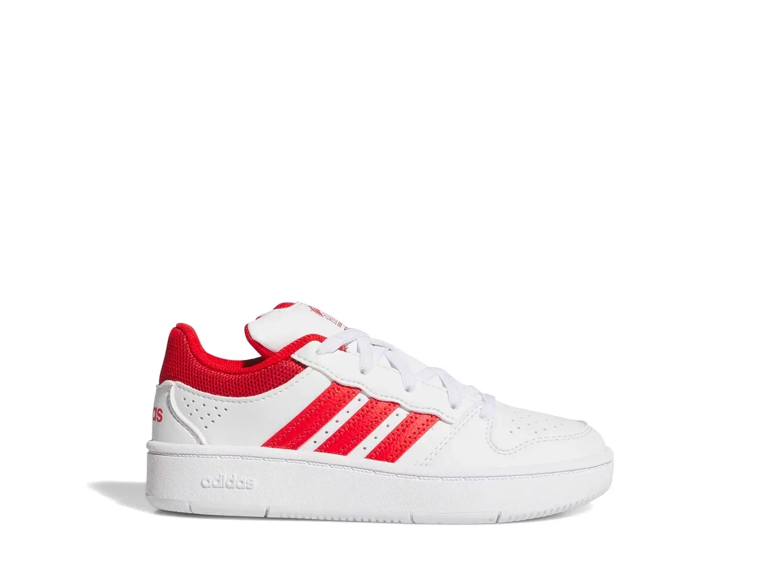 Кроссовки Hoops Classic, adidas, белый/красный — фото 3