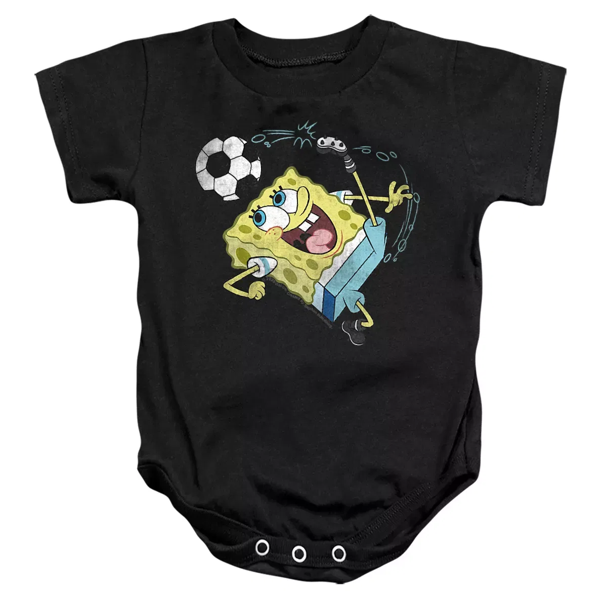 Детское боди с коротким рукавом SpongeBob Black