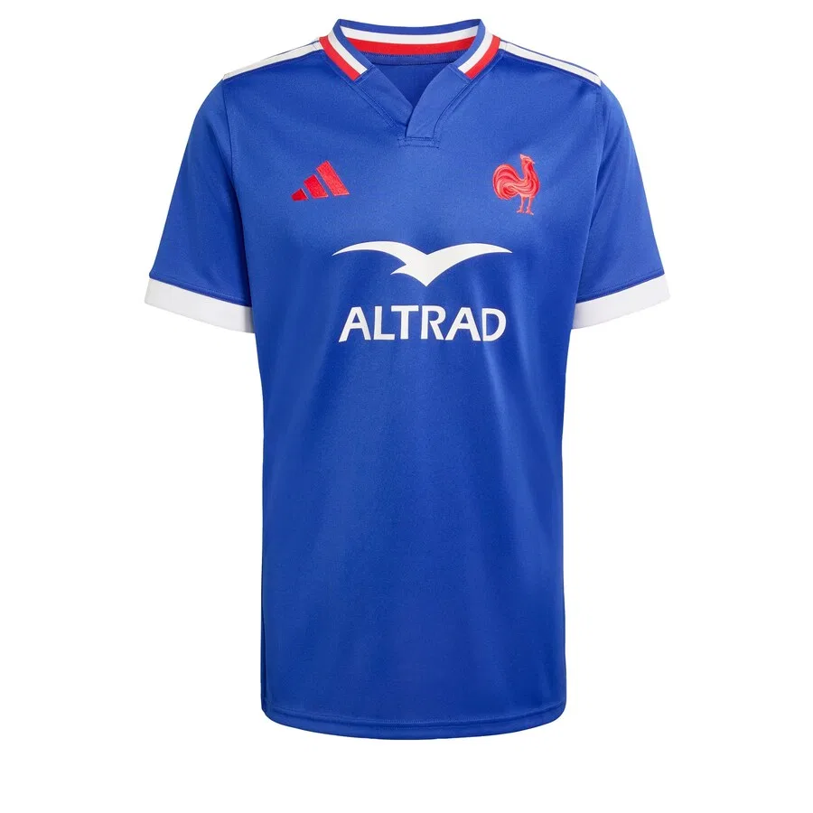 Футболка ADIDAS PERFORMANCE "France Rugby Home Replica" синего цвета