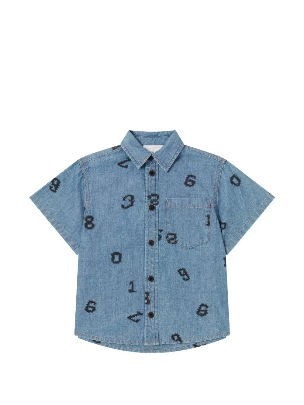 Рубашка с графическим принтом Stella McCartney Kids, синий