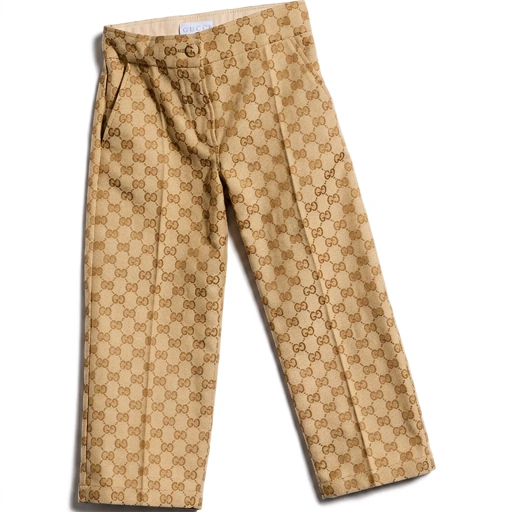 Детские брюки Sand & Dark Brown GUCCI