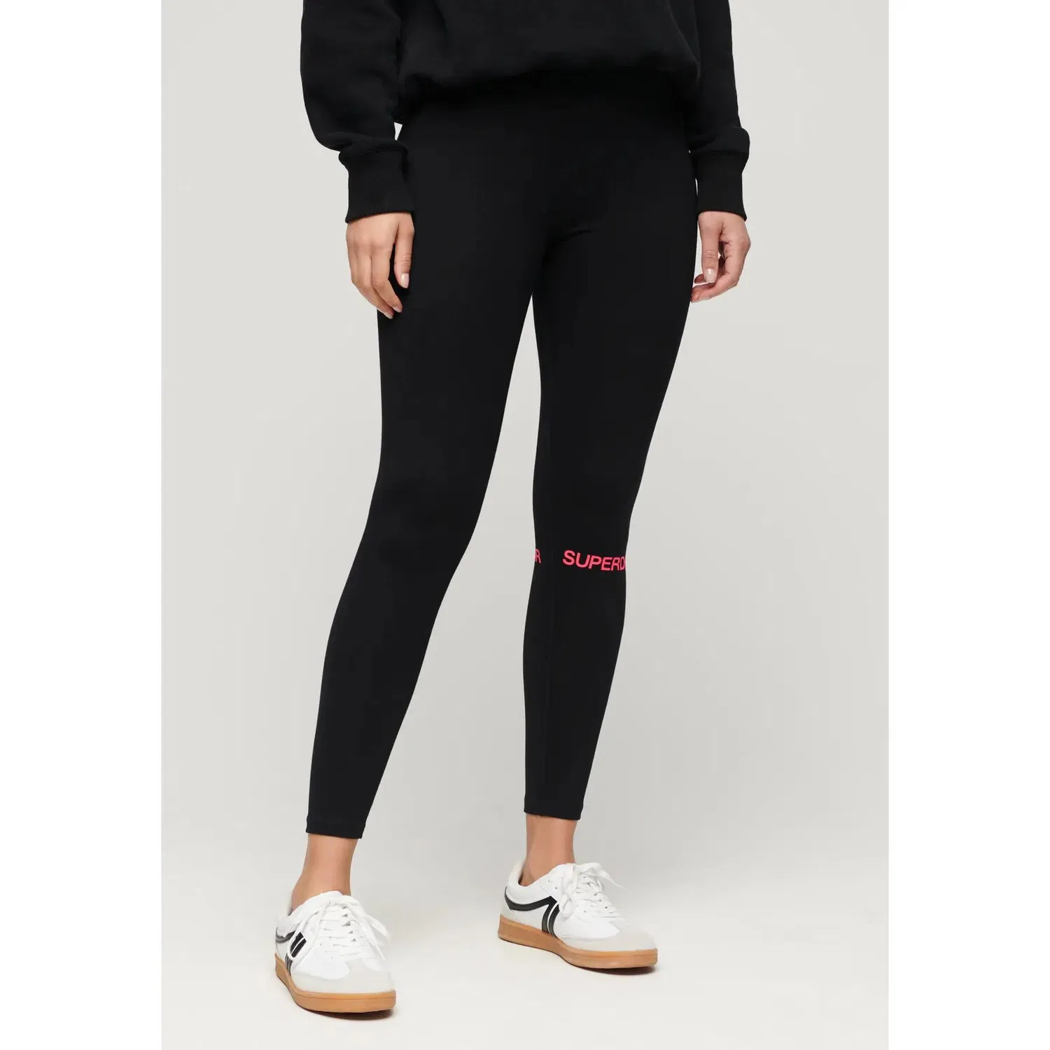 Женские леггинсы с высокой талией Superdry Sportswear, Черный — фото 3