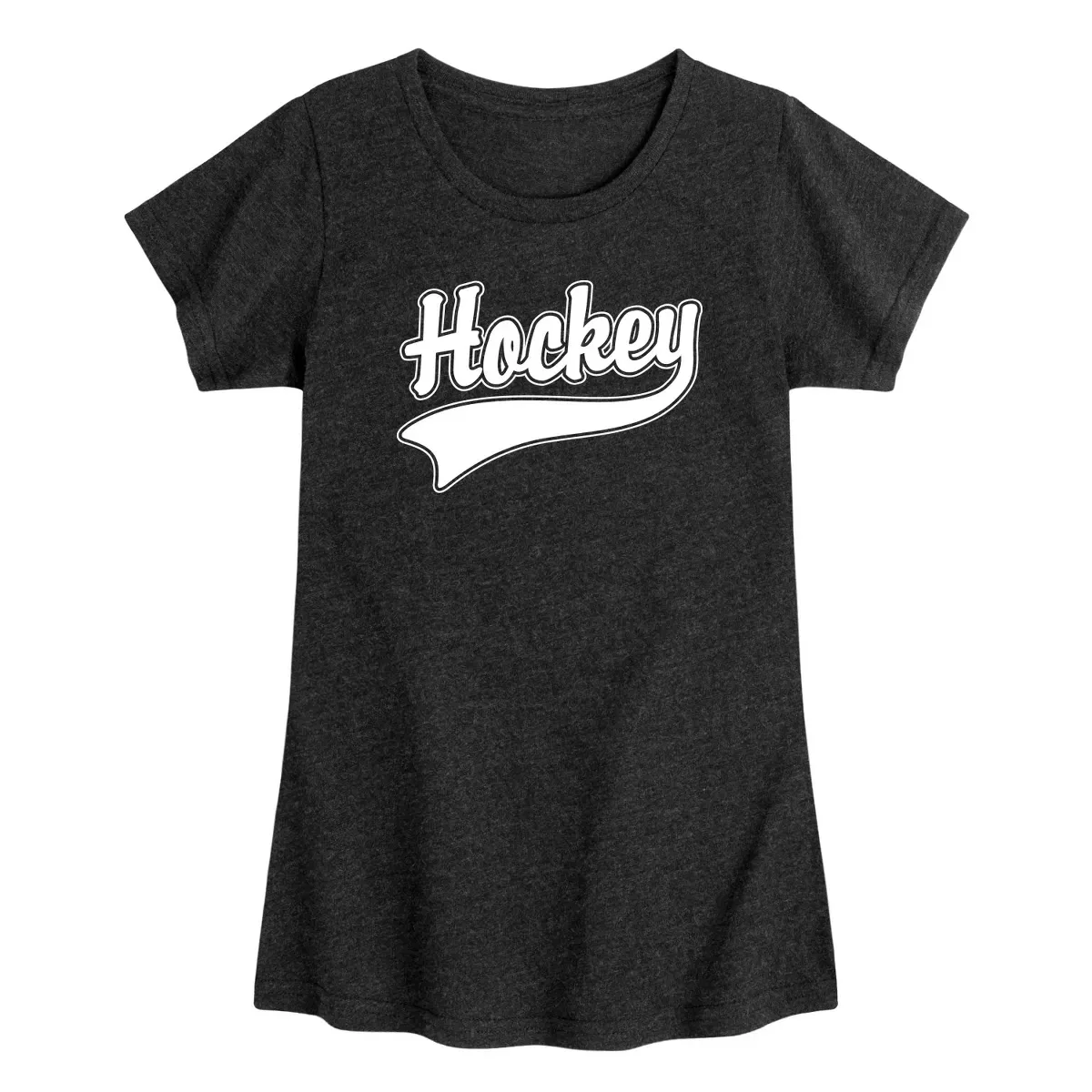 Детская футболка для девочек с принтом Hockey Swash Instant Message, Heather Purple