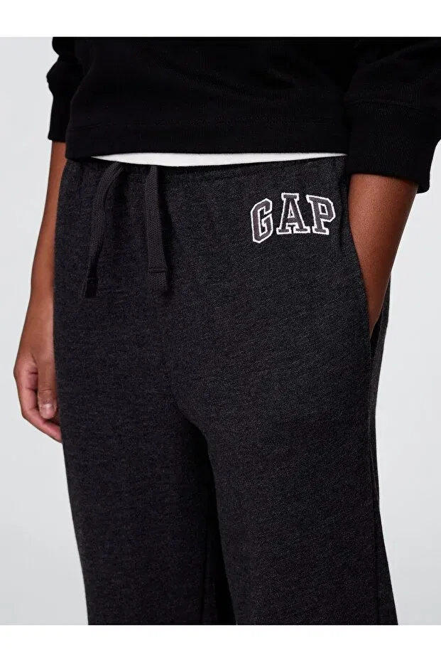 Детские спортивные штаны для мальчиков с принтом Basics Gap, Anthracite — фото 2