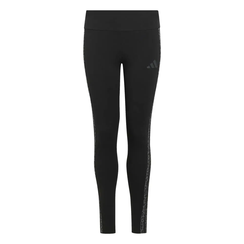 Детские леггинсы для девочек с принтом Animal Adidas, Black — фото 3