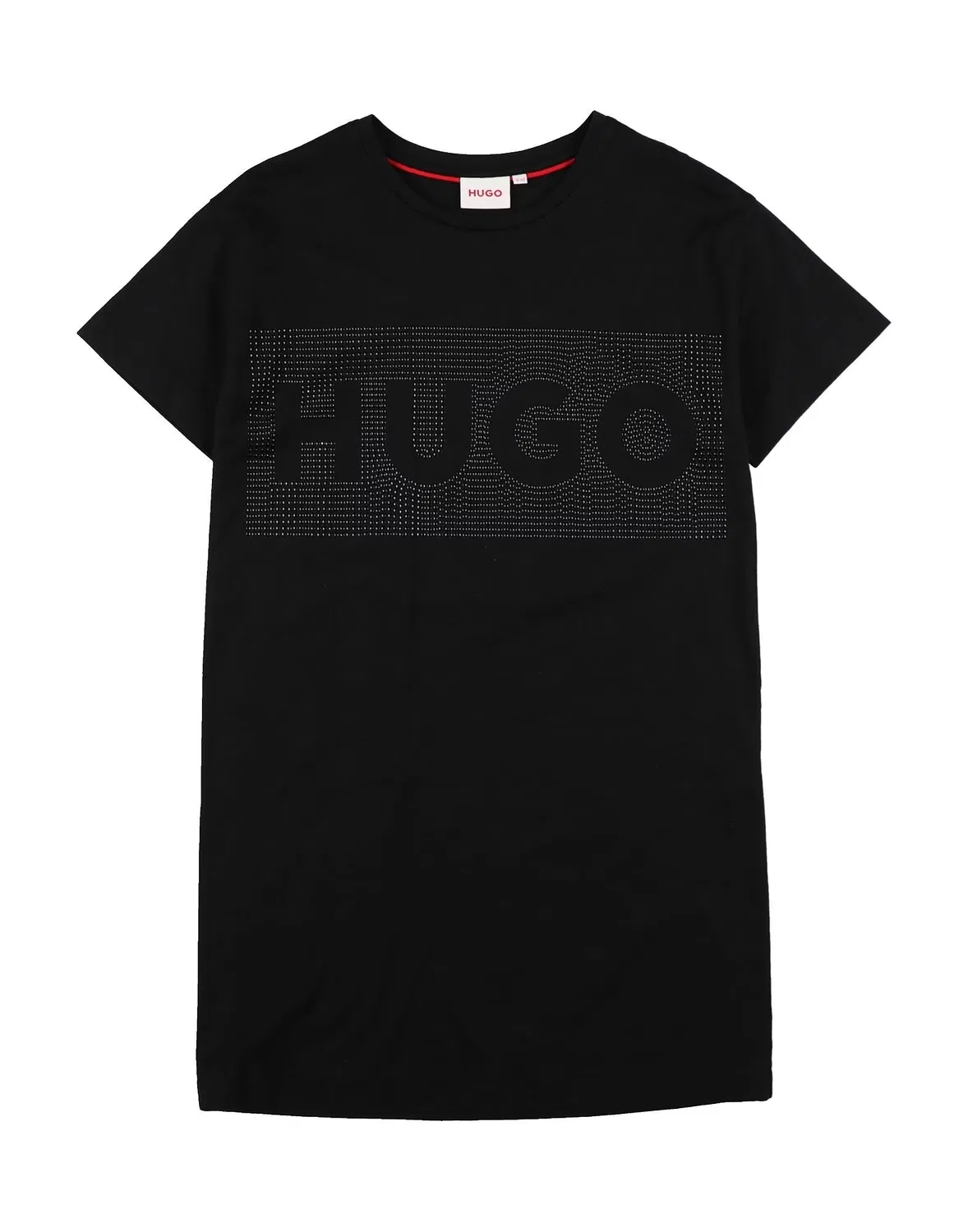 Детское платье для девочек с принтом Hugo Boss, черный