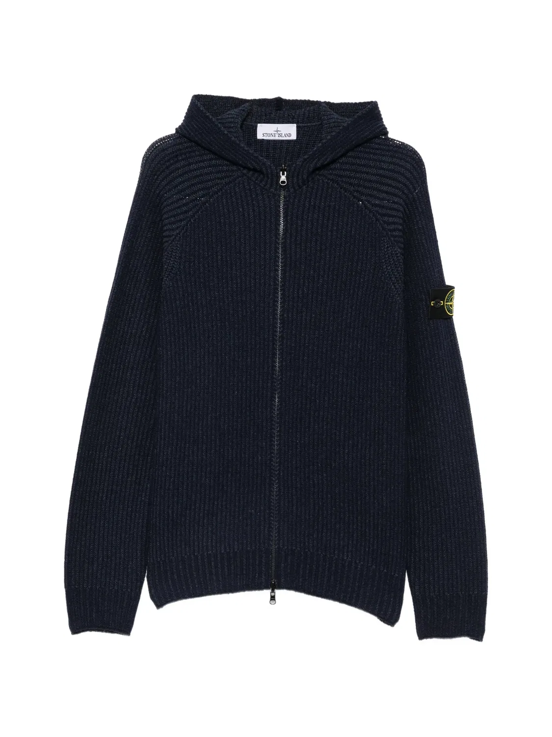 Худи трикотажное синее с патчем Compass Stone Island, синий
