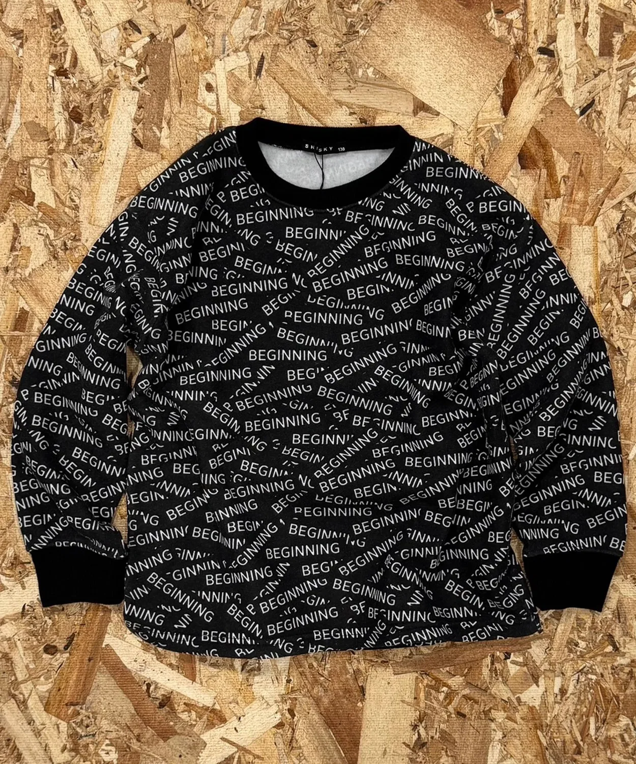 Детский свитшот оверсайз с принтом SHISKY, Black