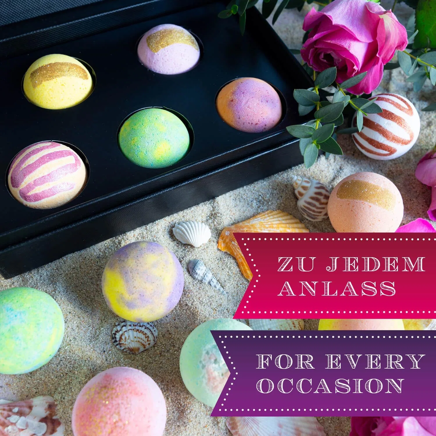 Набор бомбочек для ванны Luxury Bath Bombs Pink, 5 шт, 315 г Hallingers — фото 3