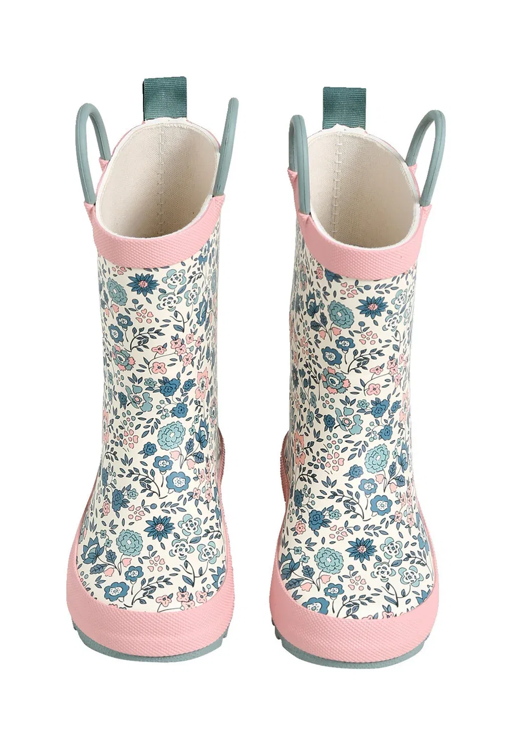 Bedruckte kinder gummistiefel - резиновые сапоги Vertbaudet, Wollweiß — фото 4