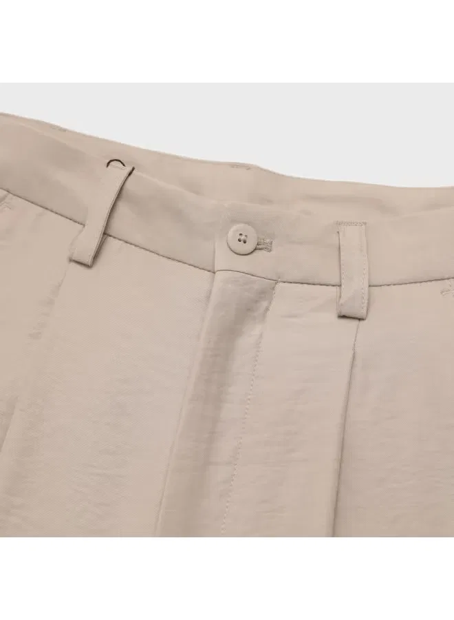 Брюки свободного кроя Zara, кофейный — фото 4