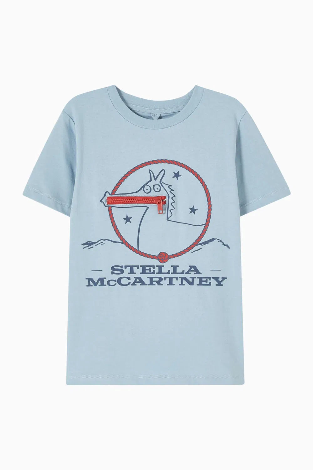 Футболка с принтом лошади и молнии Horse & Zip T-shirt Stella McCartney