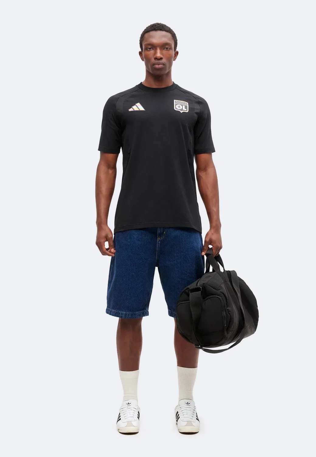 Olympique lyon tiro travel - клубная одежда Adidas Performance, Black — фото 2