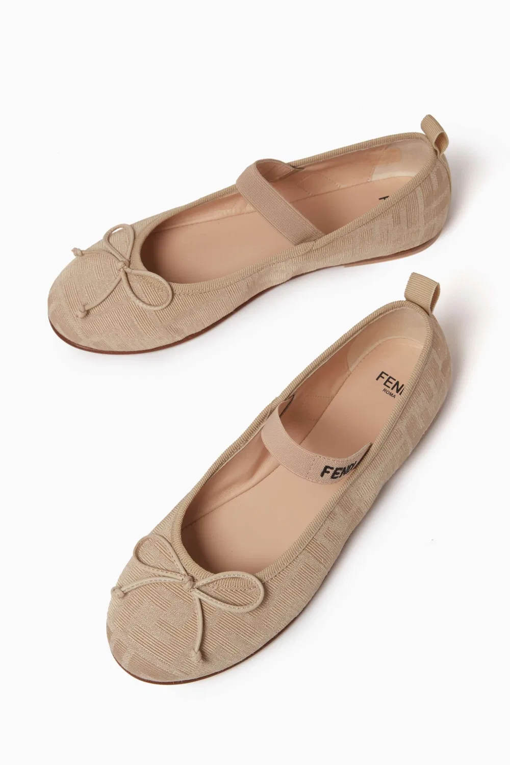 Балетки детские жаккардовые FF Ballerina Flats Fendi — фото 4