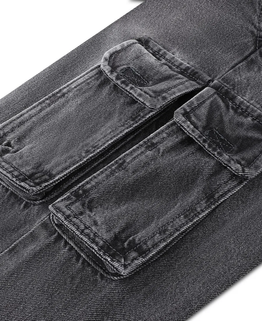 Детские джинсы карго свободного кроя с утилитарными карманами, модель Baggy Cargo Jeans abercrombie kids, Vibe — фото 4