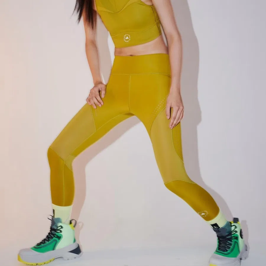 Женские леггинсы с высокой посадкой adidas aSMC TPR OT 7/8, Зеленый — фото 4