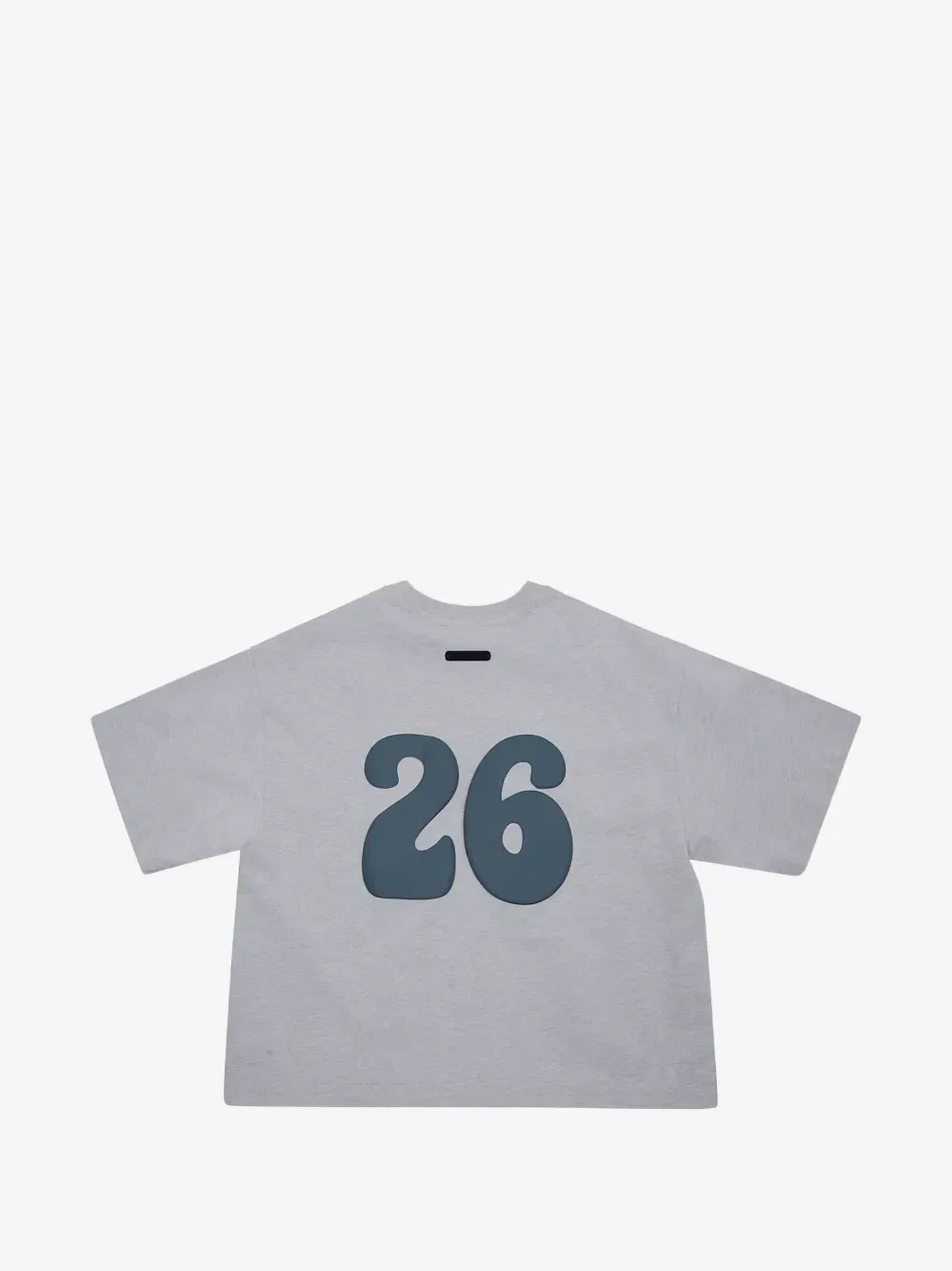 Футболка хлопковая с принтом-логотипом FEAR OF GOD ESSENTIALS KIDS, серый — фото 2