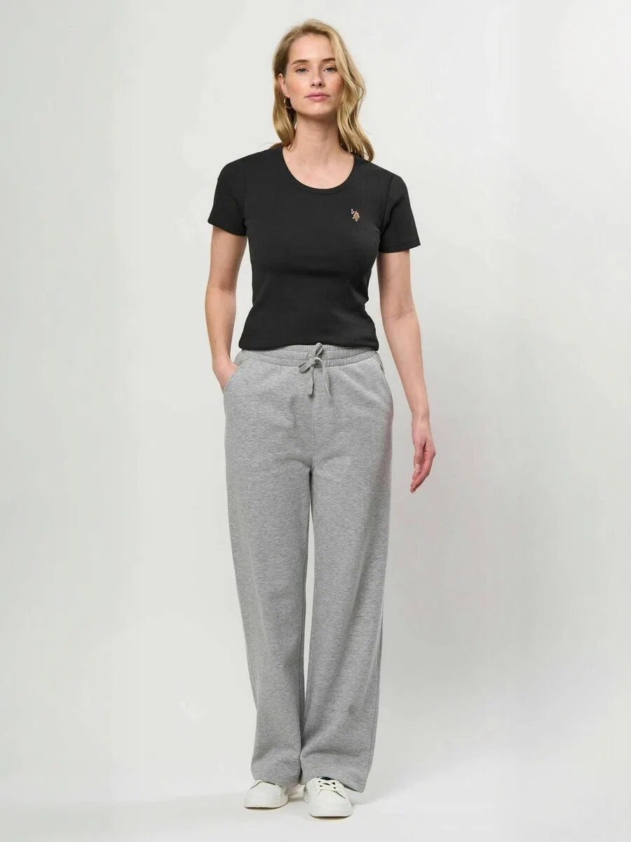 Брюки U.S. POLO ASSN. Regular Pants 'UWLenette' серого цвета с пятнистым рисунком — фото 2
