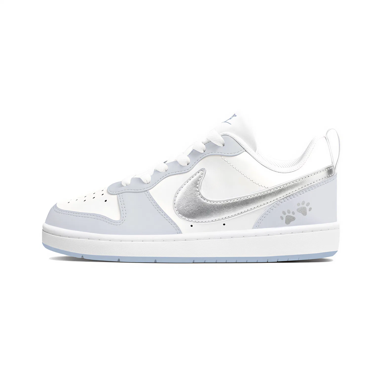 Детские кеды для скейтбординга Nike Court Borough Silver Gray — фото 3