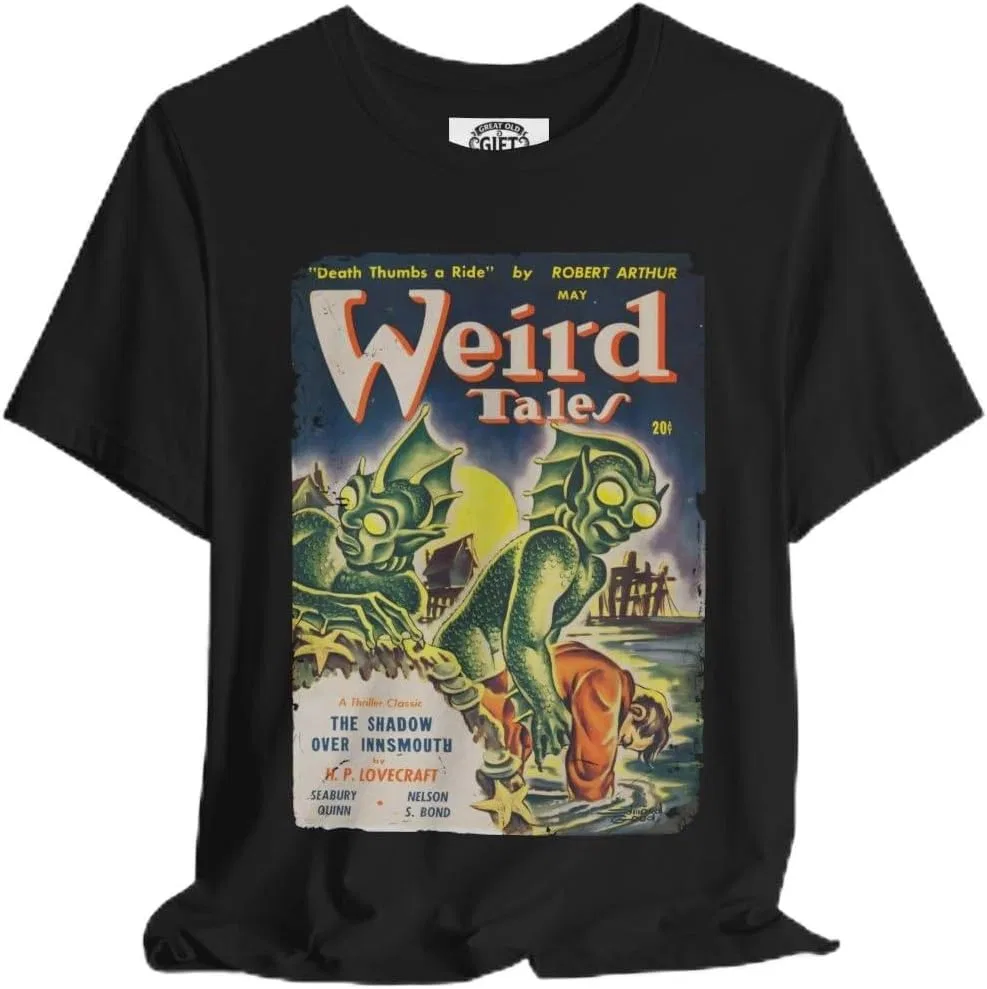 Футболка с принтом Lovecraft Shadow Over Innsmouth Bell+canvas 3001, Black