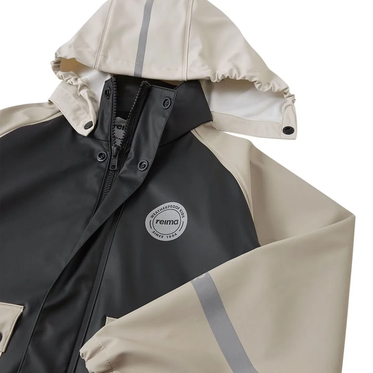 Детская дождевая куртка с капюшоном Suihku Rain Jacket Reima, черный — фото 4