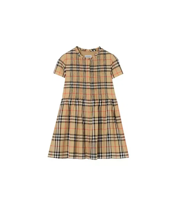 Детское платье для девочек хлопковое Burberry, Sand Beige