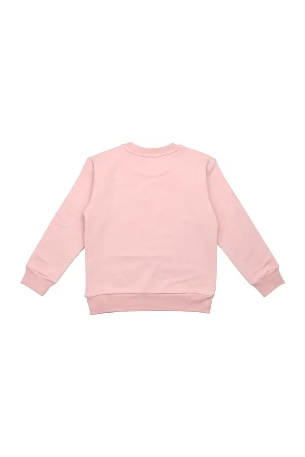 Детские свитшот для девочек с принтом Pink Horse Printed Organic Kids Sweatshirt Walkiddy, Pink — фото 4