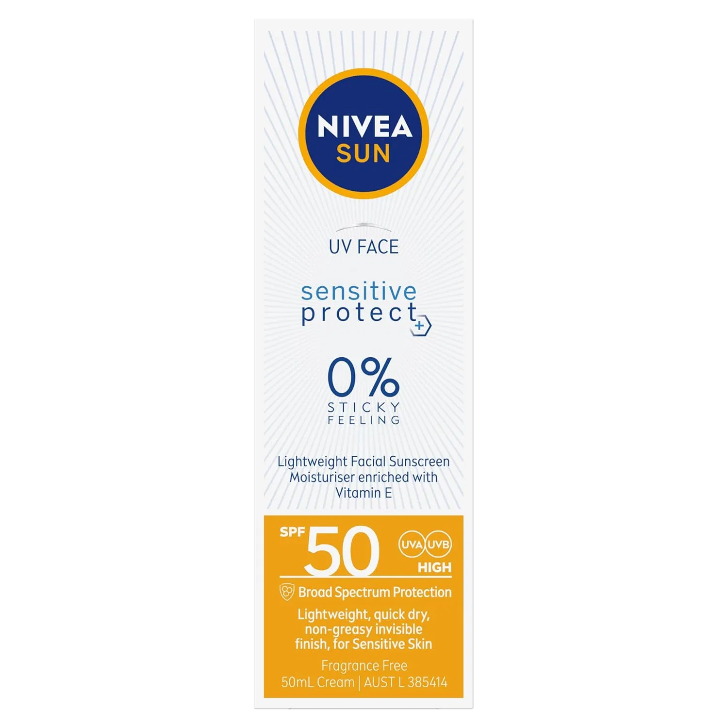 Крем для лица солнцезащитный SPF 50 NIVEA, 50 мл — фото 2