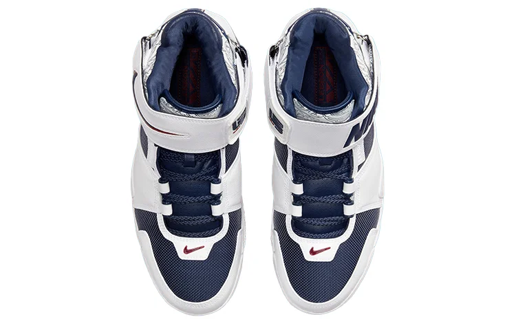 Кроссовки Nike LeBron Zoom 2, белый/темно-синий — фото 4