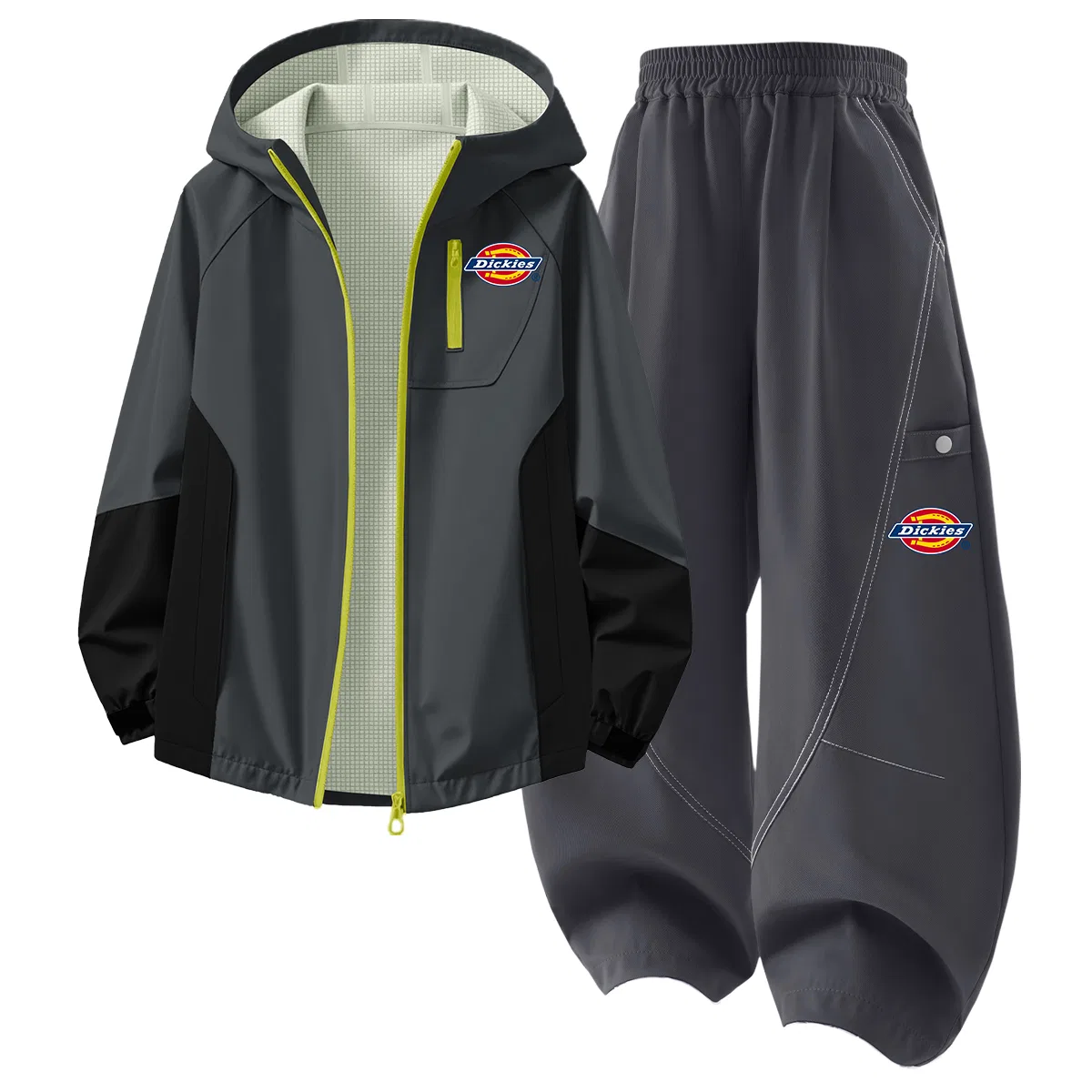 Детский спортивный костюм с капюшоном, умеренной растяжимости, Dickies, Silicone Standard K Night Navigation Blue/Silicone Standard K Right Middle Mocha Coffee — фото 3