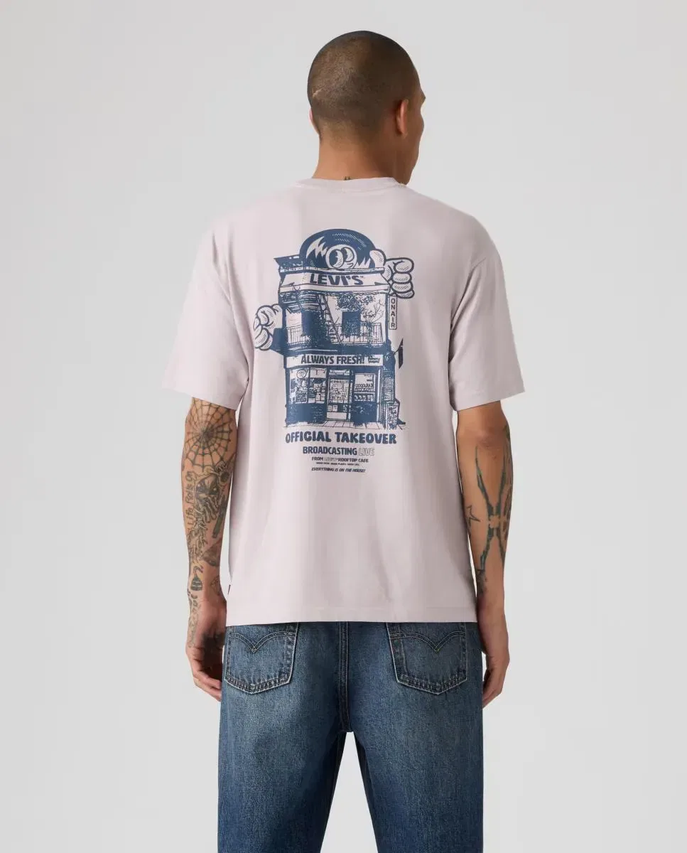 Мужская футболка с коротким рукавом с принтом Levi's, Lila — фото 2