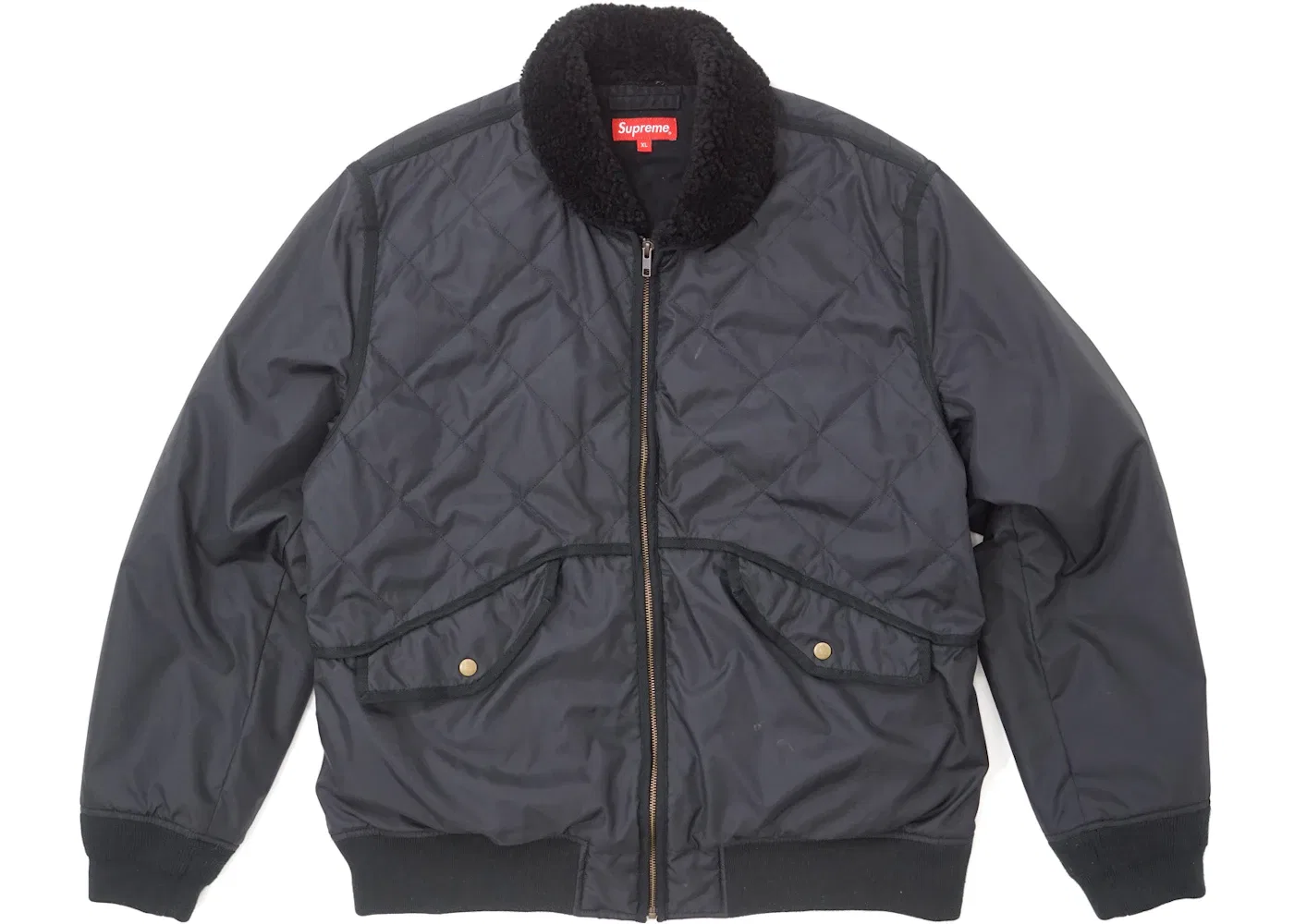 Мужская куртка-пуховик стеганая нейлоновая Tanker Jacket Supreme, Black